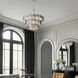 Yep Cascada 13 Light 31.75 inch Aegean Silver Pendant Ceiling Light in Smoke Plated Glass, 3 Tier
