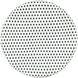 Tobias Rattan Round 24" Counter Stool in White and Navy Dot