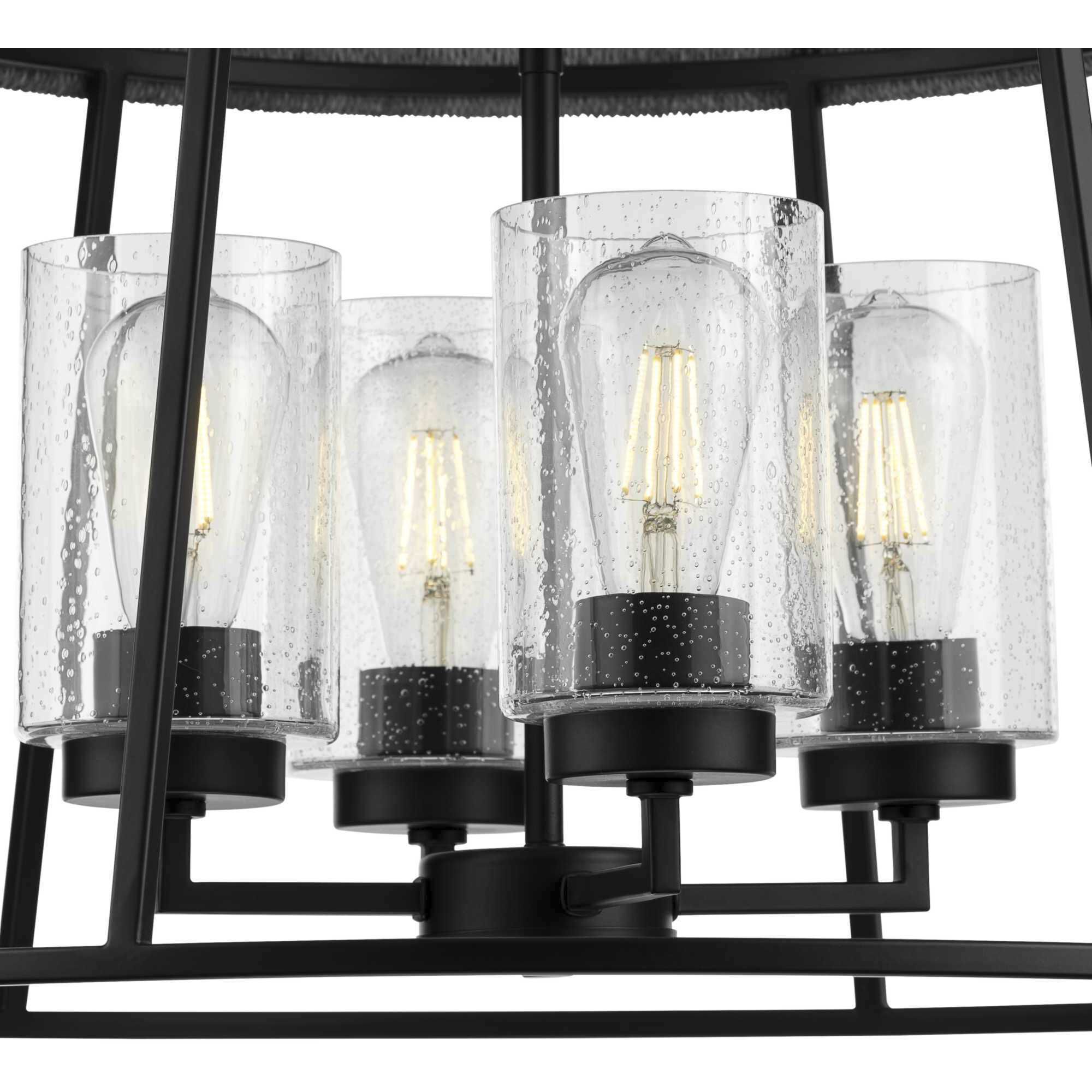 Laramie 4 Light 24 inch Matte Black Chandelier Ceiling Light, Design Series