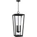 Elliott 3 Light 12.25 inch Black Outdoor Hanging Lantern