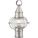 Newburyport 1 Light 15 inch Brushed Nickel Outdoor Post Top Lantern