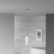 Paza LED 4 inch Satin Chrome with White Pendant Ceiling Light