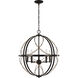 Brandywine 5 Light 22 inch Antique Bronze Pendant Ceiling Light