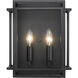 Titania 2 Light 10 inch Matte Black Wall Sconce Wall Light