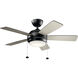 Starkk 42 inch Satin Black with Black Blades Ceiling Fan