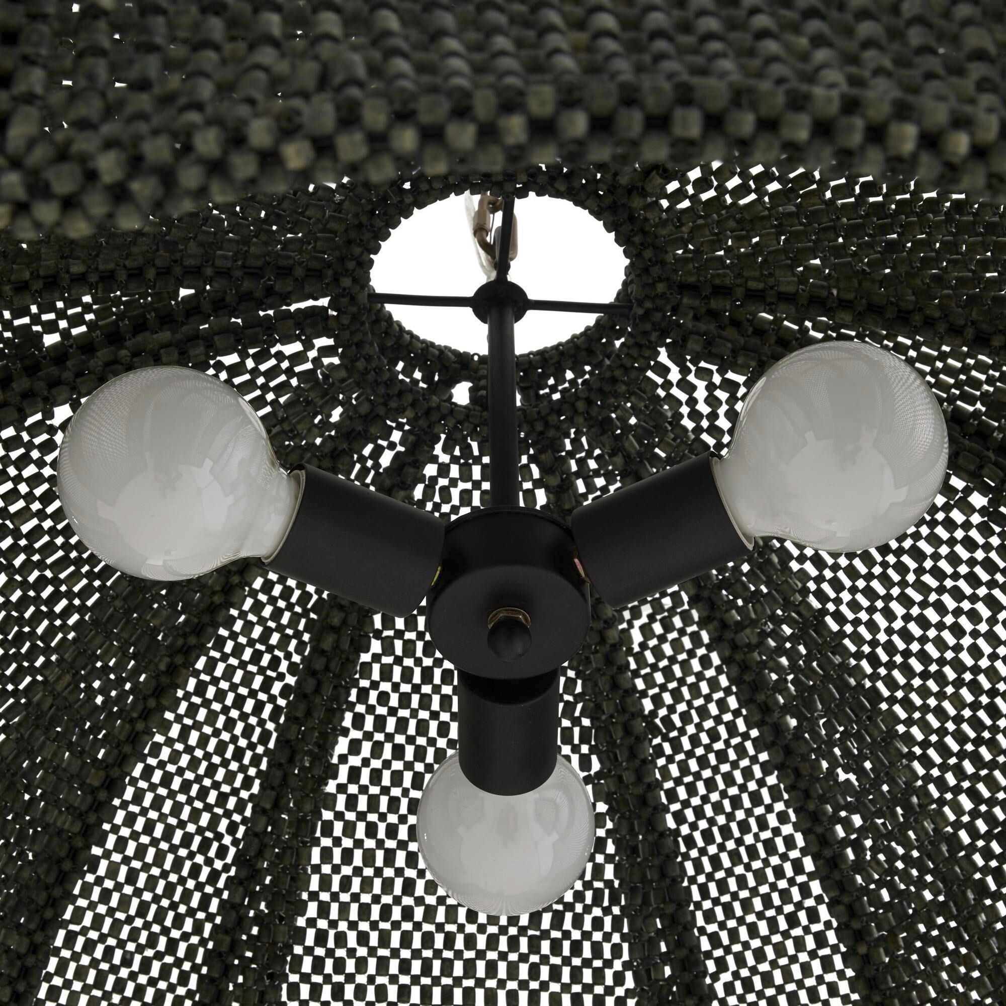 Kamari 3 Light 35.5 inch Antique Brass Pendant Ceiling Light