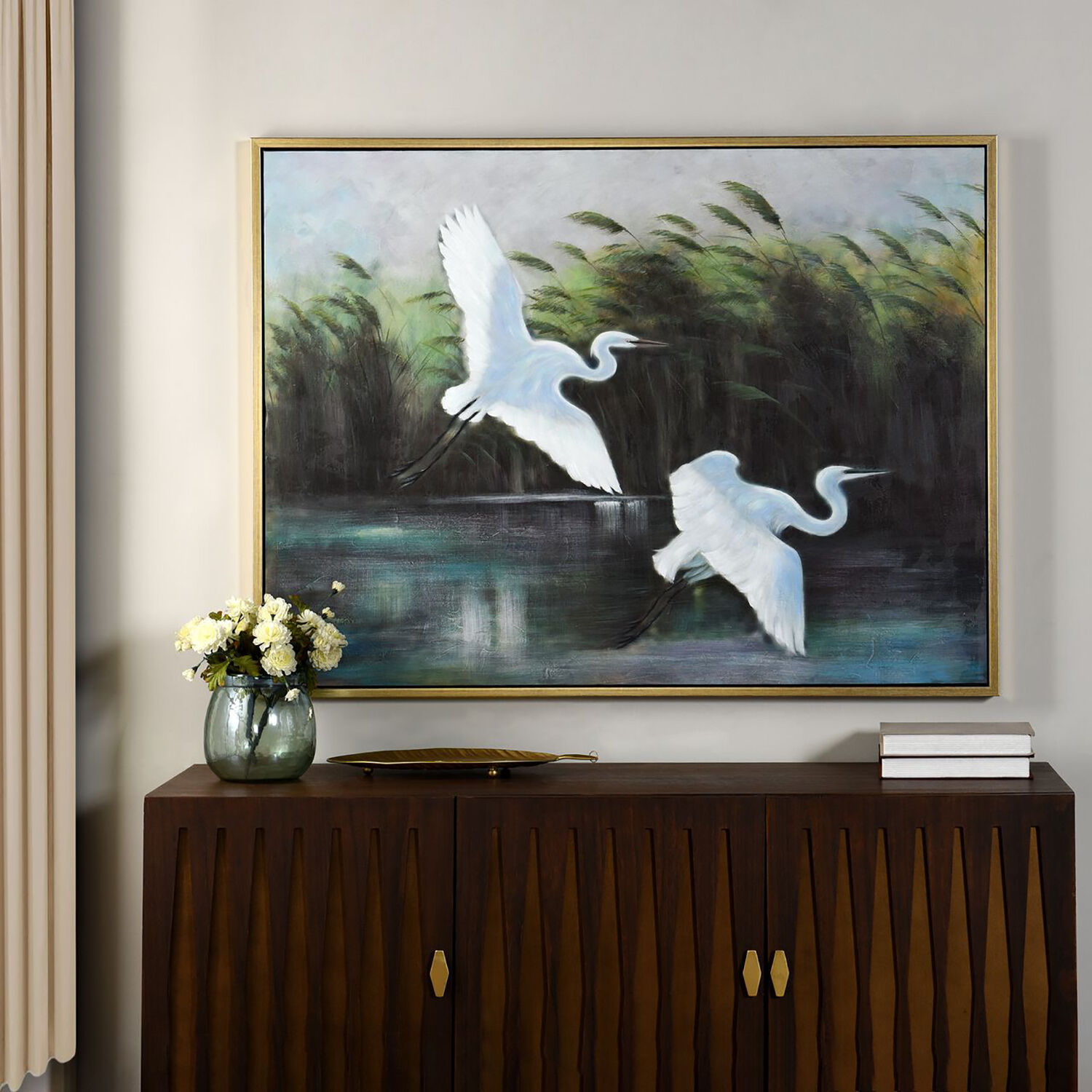 Cameron Green and White and Multicolor and Gold Wall Art