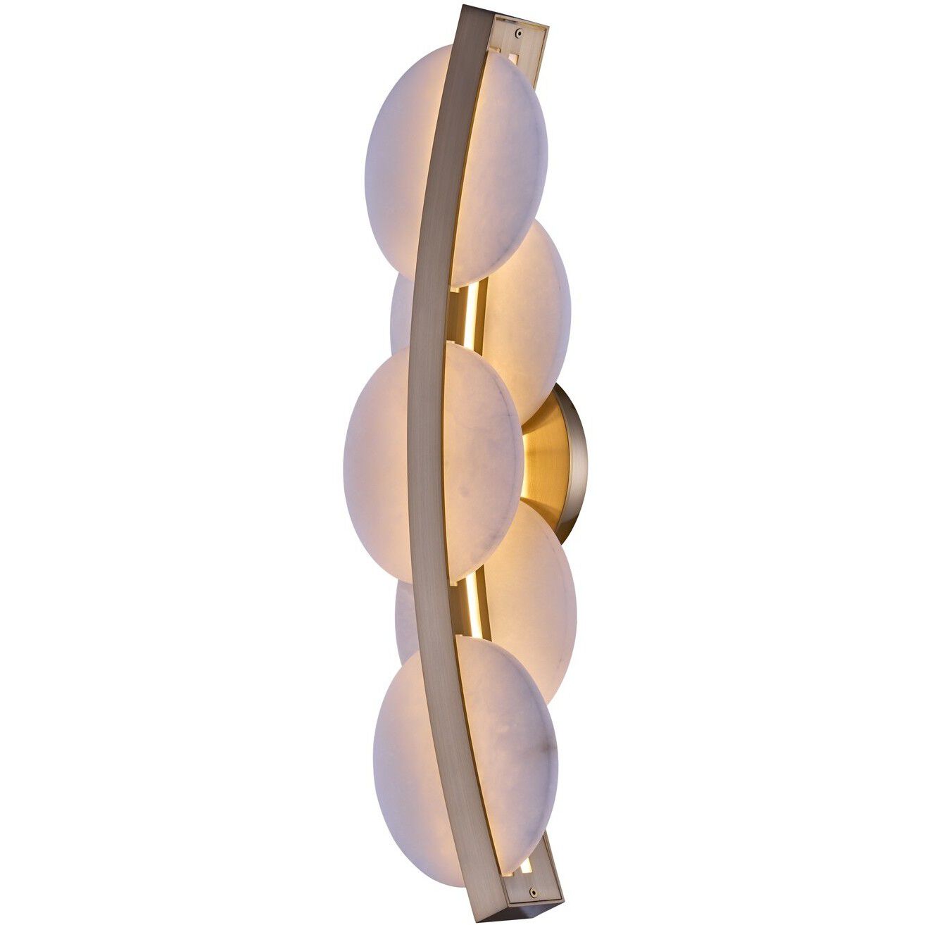 Meridian Wall Sconce Wall Light in Winter Brass