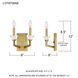 Lottie 2 Light 9 inch Aged Brass Wall Sconce Wall Light, Small