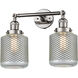 Franklin Restoration Stanton 2 Light 6 inch Polished Nickel Bath Vanity Light Wall Light, Franklin Restoration