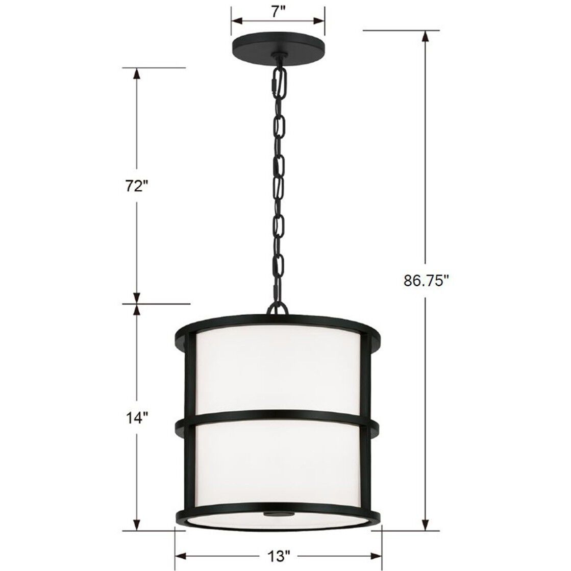 Hulton 3 Light 13 inch Matte Black Mini Chandelier Ceiling Light