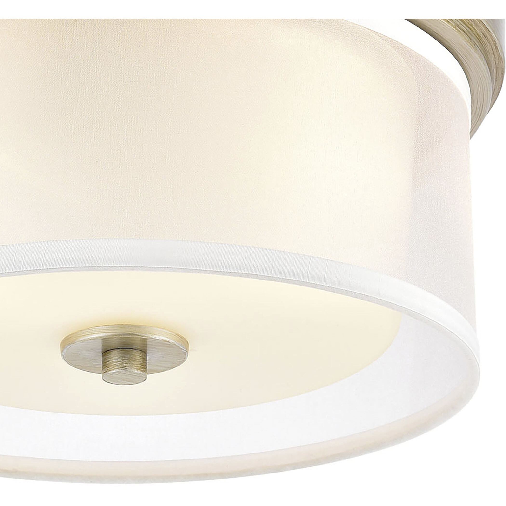 Diffusion 2 Light 13 inch Aged Silver Flush Mount Ceiling Light