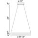 Minuta LED 32 inch Bronze Chandelier Ceiling Light, Large
