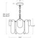 Echo 3 Light 15.5 inch Natural Brass Pendant Ceiling Light