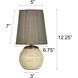 Rosalind 12 inch 40 watt Polished Brass and Natural Beige Table Lamp Portable Light