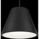Myla 1 Light 20 inch Black Outdoor Pendant in 4000K