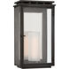 Chapman & Myers Cheshire 1 Light 17.75 inch Aged Iron Outdoor Wall Lantern, Medium