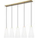 Farrell 5 Light 42 inch Modern Gold Linear Chandelier Ceiling Light