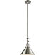 Franklin Restoration Briarcliff 1 Light 10 inch Brushed Satin Nickel Mini Pendant Ceiling Light in Incandescent, Franklin Restoration