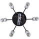Kristella 6 Light 26 inch Matte Black Chandelier Ceiling Light