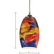 Surrealist 1 Light 5 inch Multicolor with Polished Chrome Mini Pendant Ceiling Light