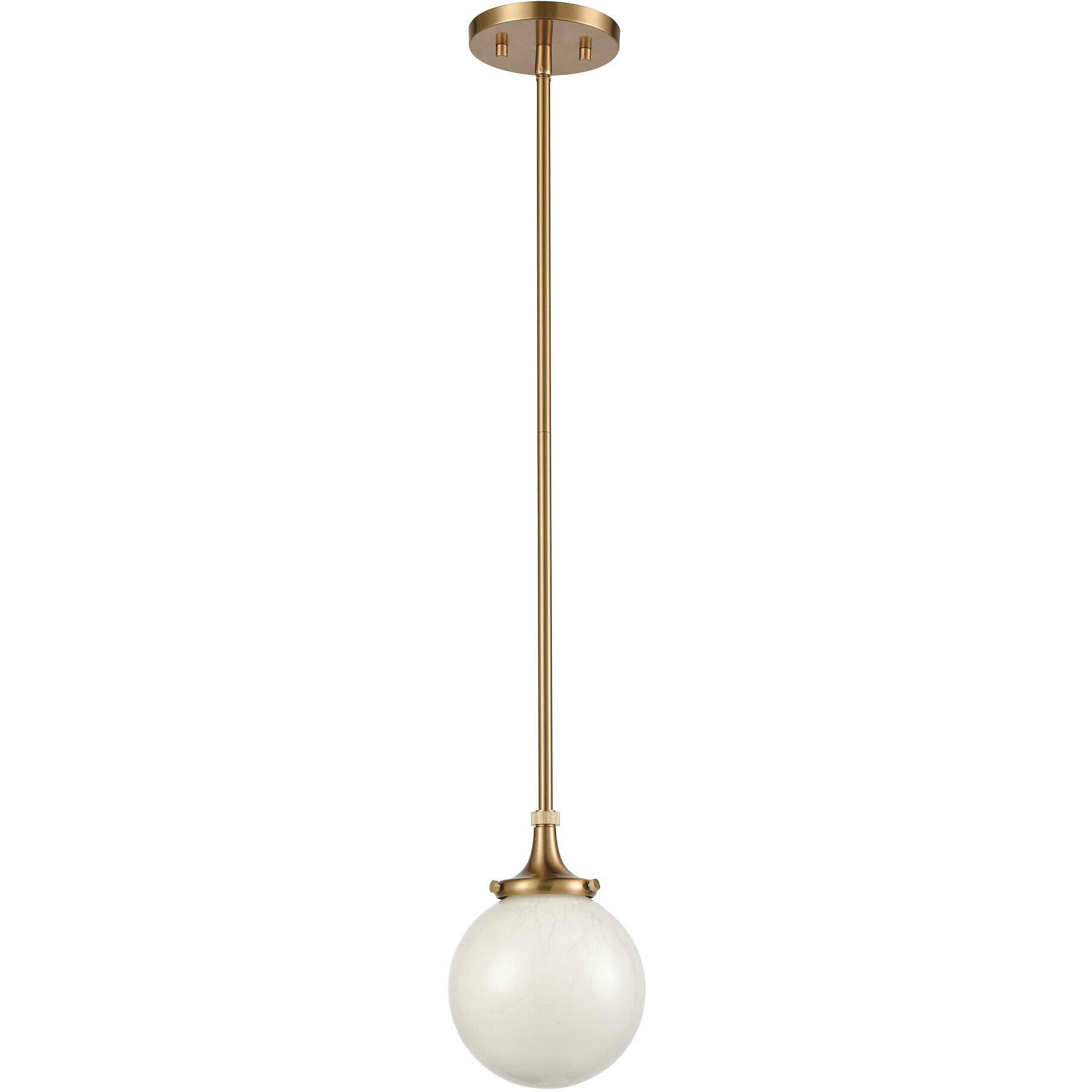 Beverly Hills 1 Light 6 inch Satin Brass Mini Pendant Ceiling Light