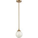 Beverly Hills 1 Light 6 inch Satin Brass Mini Pendant Ceiling Light