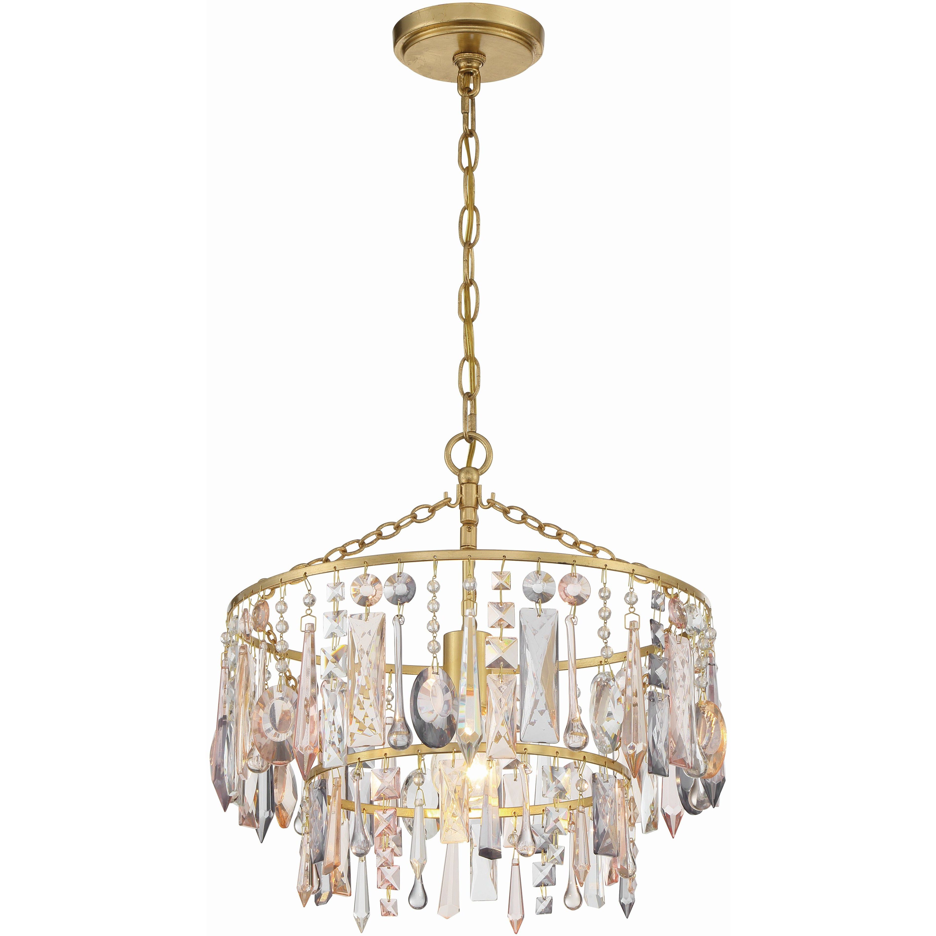 Elsa 1 Light 15 inch Antique Gold Chandelier Ceiling Light