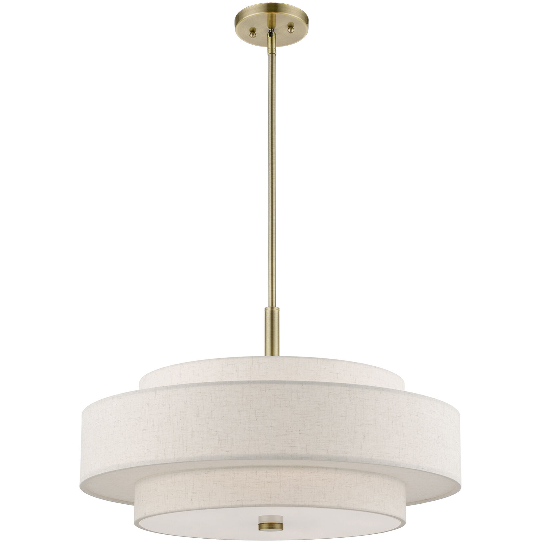 Monroe 5 Light 24 inch Antique Brass Pendant Chandelier Ceiling Light