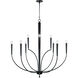 Holden 10 Light 40 inch Matte Black Chandelier Ceiling Light