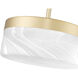 Renaud LED 9.25 inch Modern Gold Pendant Ceiling Light