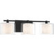 Seville 3 Light 22.75 inch Dark Matte Black Vanity Wall Light