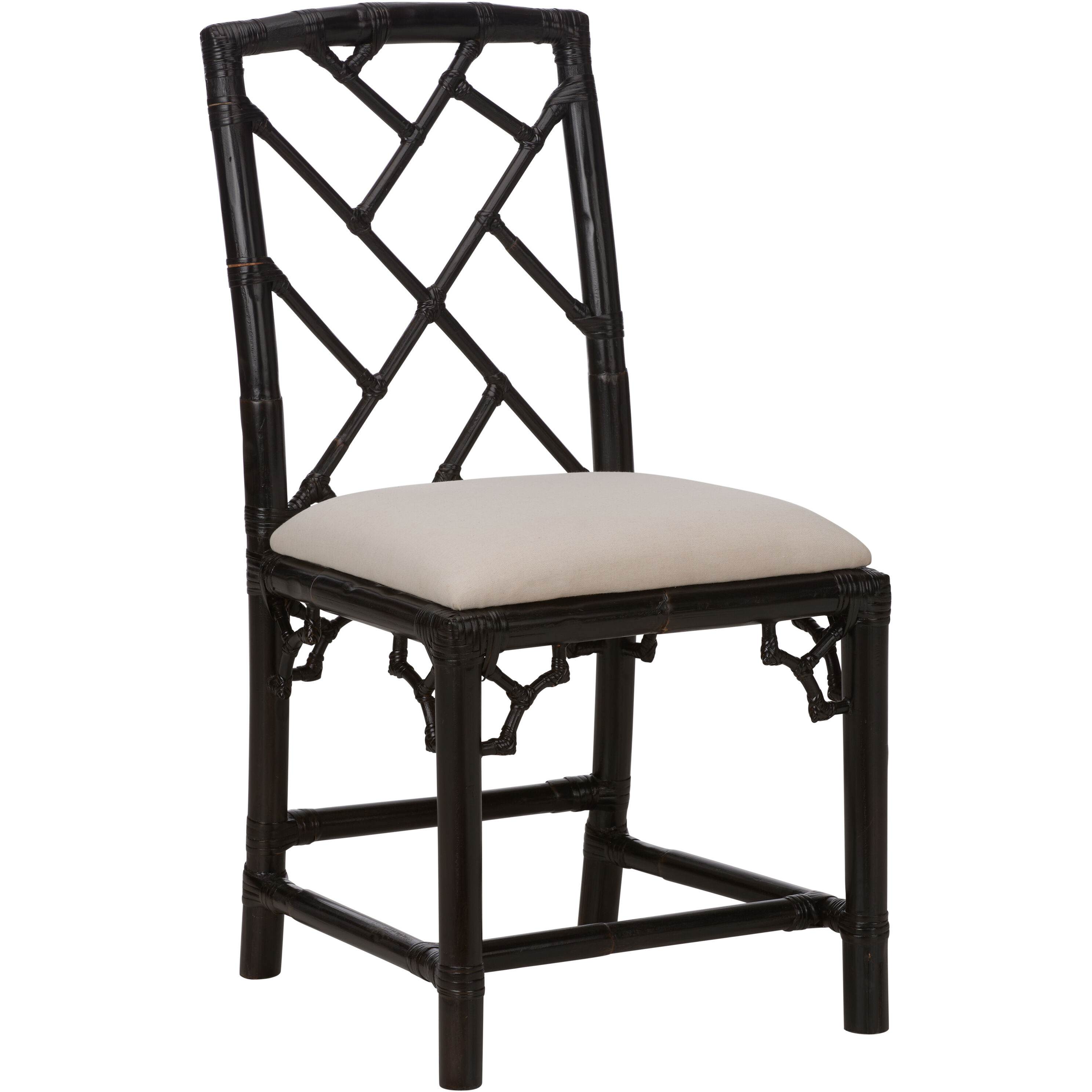 Chippendale Black and White/Cream Chair