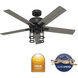 Astwood II 52 inch Matte Black with Dark Gray Oak and Matte Black Blades Ceiling Fan