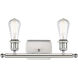 Ballston Bare Bulb LED 16 inch White and Polished Chrome Bath Vanity Light Wall Light, Ballston