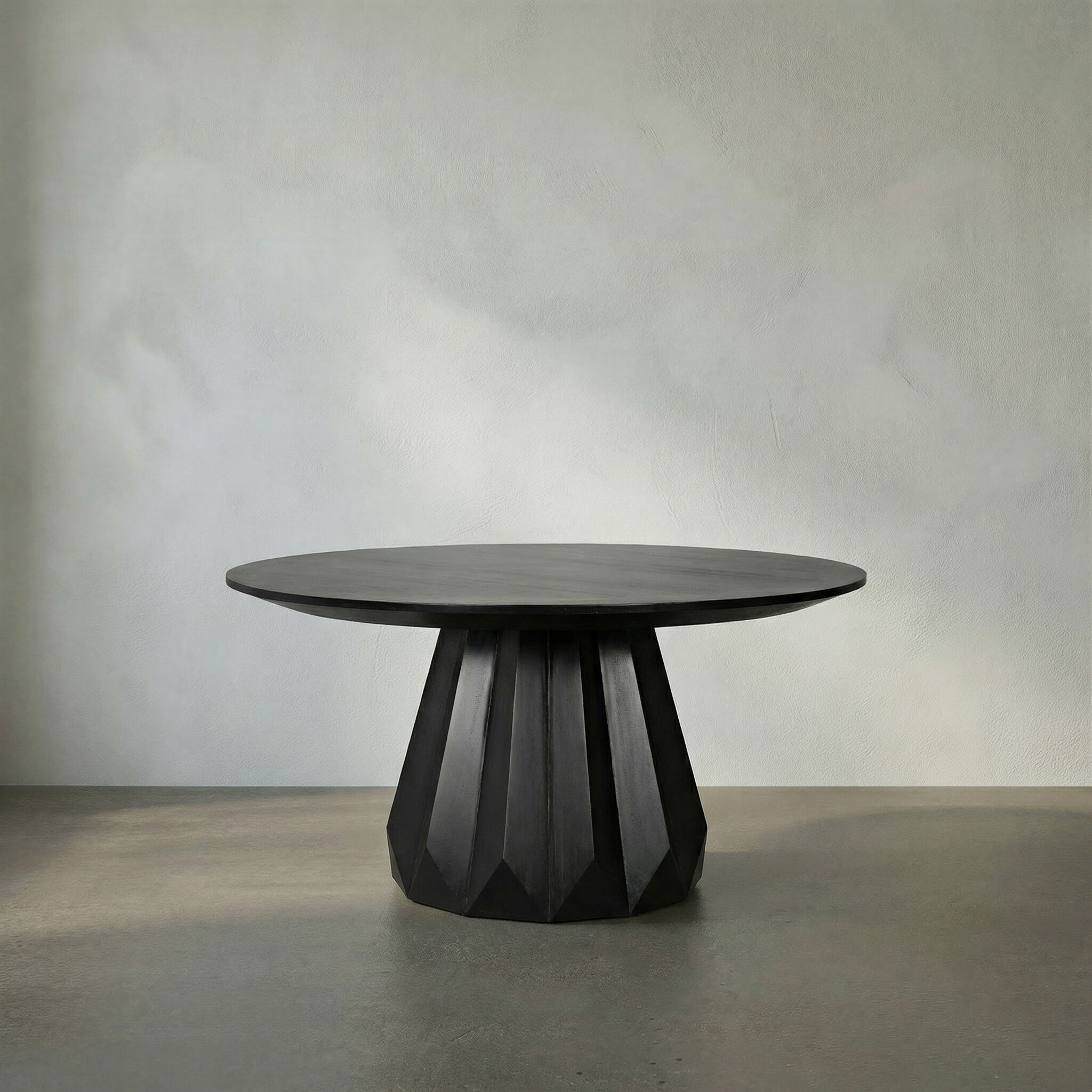 Brosche 60 X 60 inch Hand Rubbed Black Dining Table