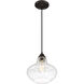 Industrial 1 Light 10 inch Oil Rubbed Bronze Mini-Pendant Ceiling Light
