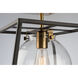 Bridgetown LED 10 inch Black and Harvest Brass Semi-Flush Mount Ceiling Light