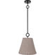 Kirsten 1 Light 12 inch Flat Black Pendant Ceiling Light in White Rattan