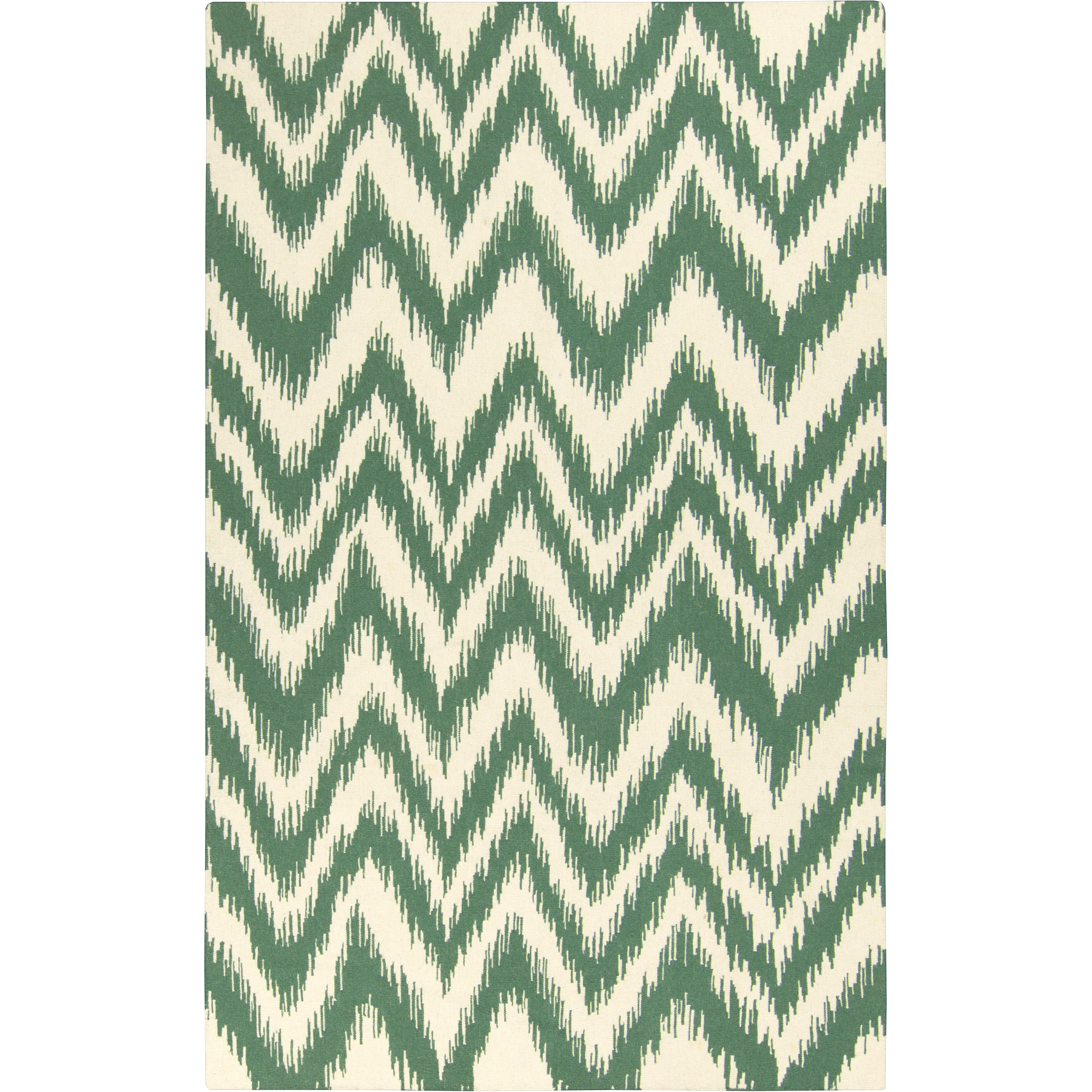 Frontier 36 X 24 inch Emerald, Cream Rug