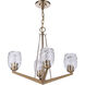 Guiding Star 4 Light 22 inch Satin Brass Chandelier Ceiling Light