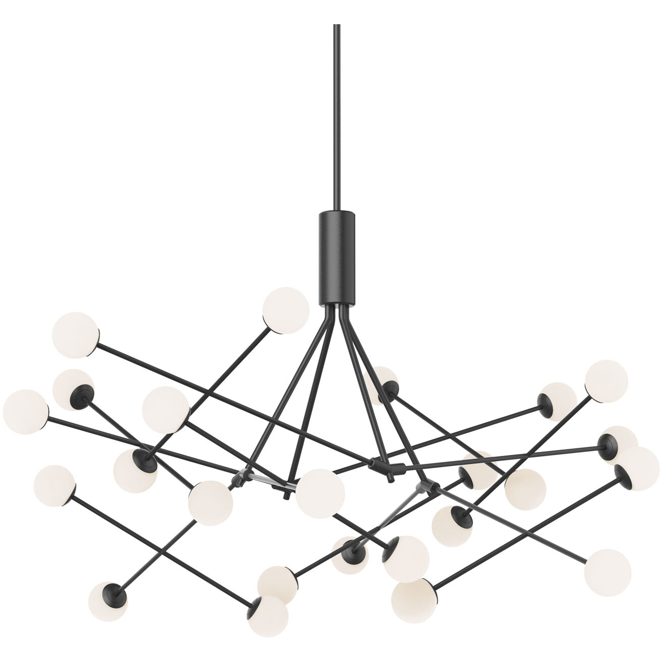 Moto LED 55.63 inch Black Chandelier Ceiling Light