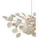 Lunaria 4 Light 31 inch Contemporary Silver Leaf Chandelier Ceiling Light, Small