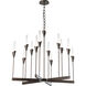 Lilium 12 Light 38.3 inch Dark Smoke Chandelier Ceiling Light
