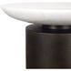 Olso 21 X 14 inch Dark Bronze and White Marble Outdoor Accent Table