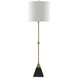 Recluse 35.5 inch 60 watt Vintage Brass and Black Table Lamp Portable Light