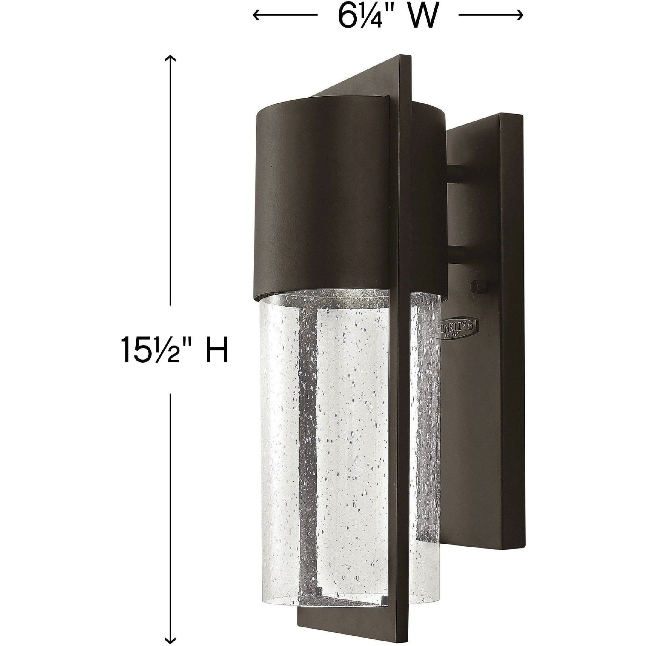 Shelter LED 16 inch Buckeye Bronze Outdoor Wall Mount Lantern, Medium