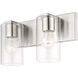 Zurich 2 Light 15 inch Brushed Nickel Vanity Sconce Wall Light