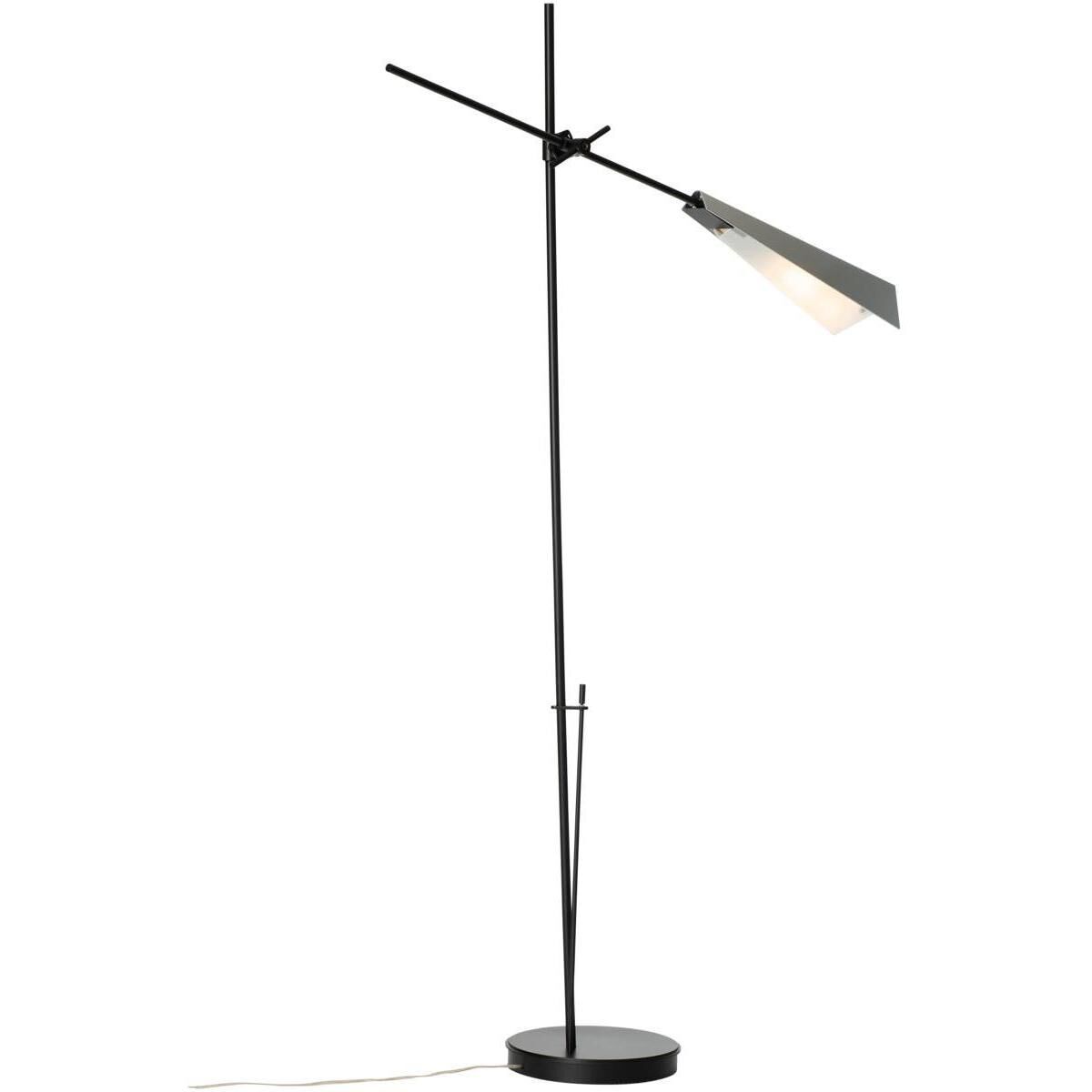 Vertex 83.1 inch 60 watt Black and Sterling Floor Lamp Portable Light in Black/Sterling