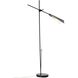 Vertex 83.1 inch 60 watt Black and Sterling Floor Lamp Portable Light in Black/Sterling